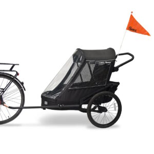Przyczepka rowerowa WIKE Premium Double 3w1 -  z amortyzacją